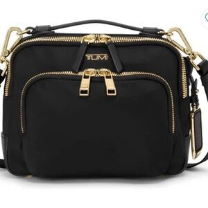TUMI Voyageur Teghan Crossbody in Black|Gold